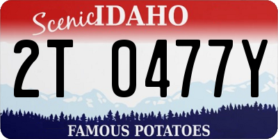 ID license plate 2T0477Y