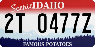 ID license plate 2T0477Z