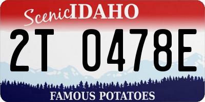 ID license plate 2T0478E