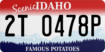 ID license plate 2T0478P