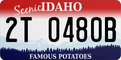 ID license plate 2T0480B