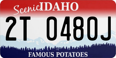 ID license plate 2T0480J