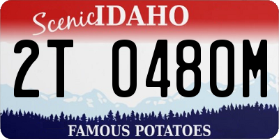 ID license plate 2T0480M