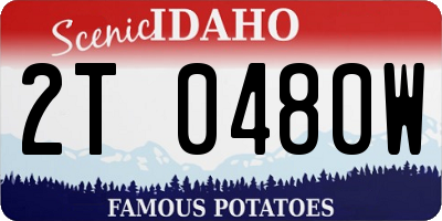 ID license plate 2T0480W