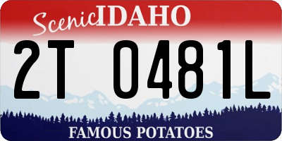ID license plate 2T0481L