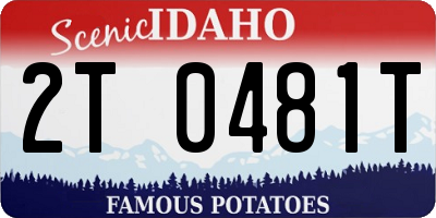 ID license plate 2T0481T