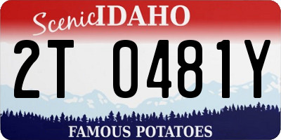 ID license plate 2T0481Y
