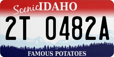 ID license plate 2T0482A