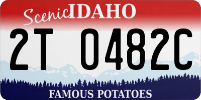 ID license plate 2T0482C