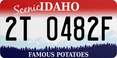 ID license plate 2T0482F