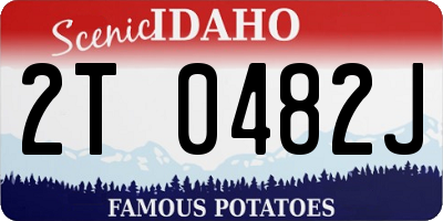 ID license plate 2T0482J