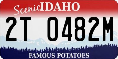 ID license plate 2T0482M