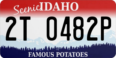 ID license plate 2T0482P