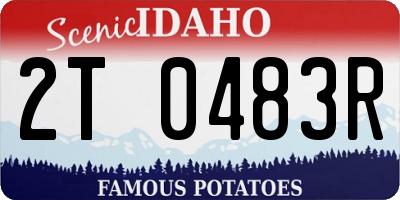 ID license plate 2T0483R