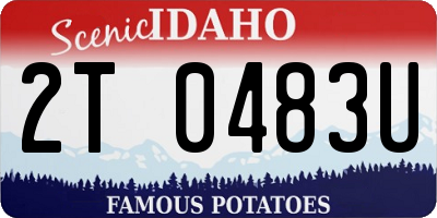 ID license plate 2T0483U