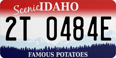 ID license plate 2T0484E
