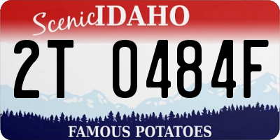 ID license plate 2T0484F
