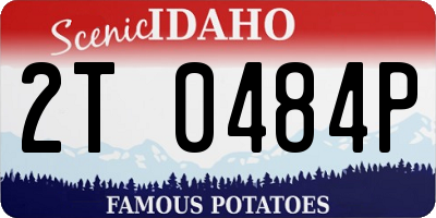 ID license plate 2T0484P