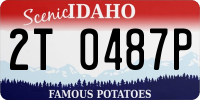 ID license plate 2T0487P