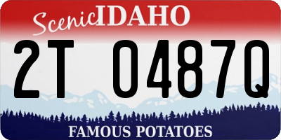 ID license plate 2T0487Q