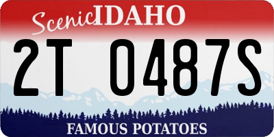 ID license plate 2T0487S