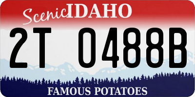 ID license plate 2T0488B