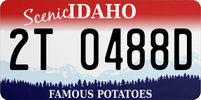 ID license plate 2T0488D