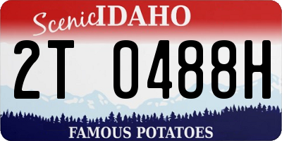 ID license plate 2T0488H