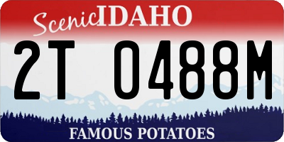 ID license plate 2T0488M