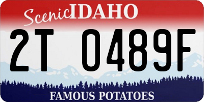 ID license plate 2T0489F
