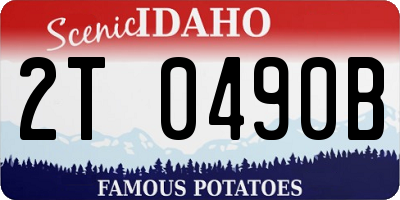 ID license plate 2T0490B