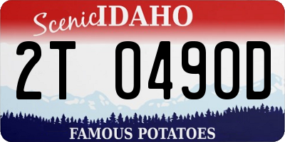 ID license plate 2T0490D