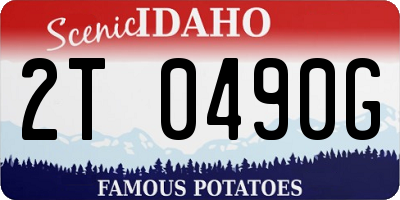ID license plate 2T0490G