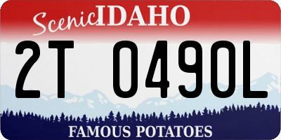 ID license plate 2T0490L
