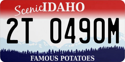 ID license plate 2T0490M