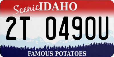 ID license plate 2T0490U