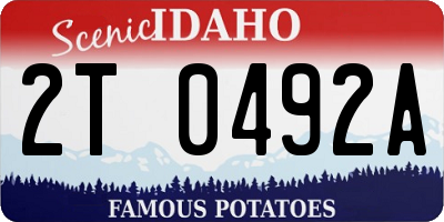 ID license plate 2T0492A