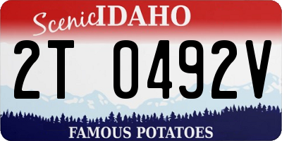 ID license plate 2T0492V