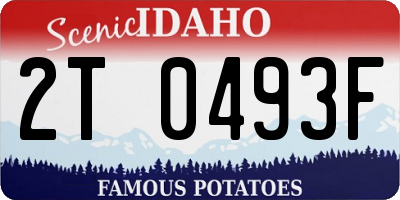 ID license plate 2T0493F