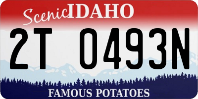 ID license plate 2T0493N