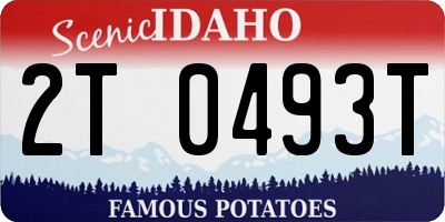 ID license plate 2T0493T