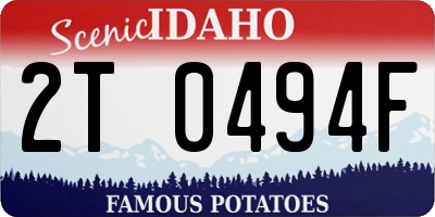 ID license plate 2T0494F