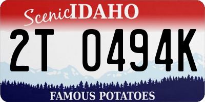 ID license plate 2T0494K