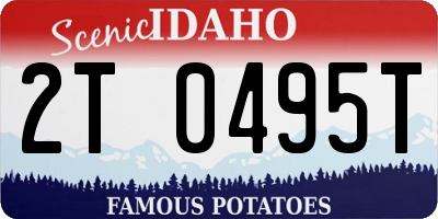ID license plate 2T0495T