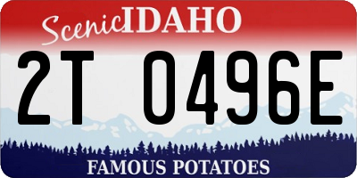 ID license plate 2T0496E