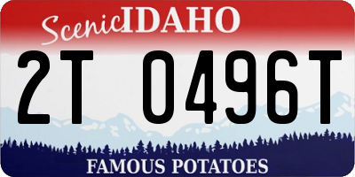 ID license plate 2T0496T
