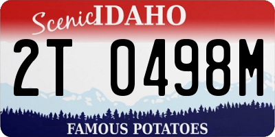 ID license plate 2T0498M