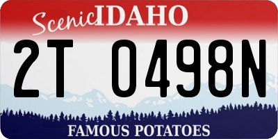 ID license plate 2T0498N
