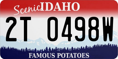 ID license plate 2T0498W