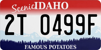 ID license plate 2T0499F
